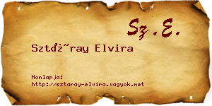 Sztáray Elvira névjegykártya